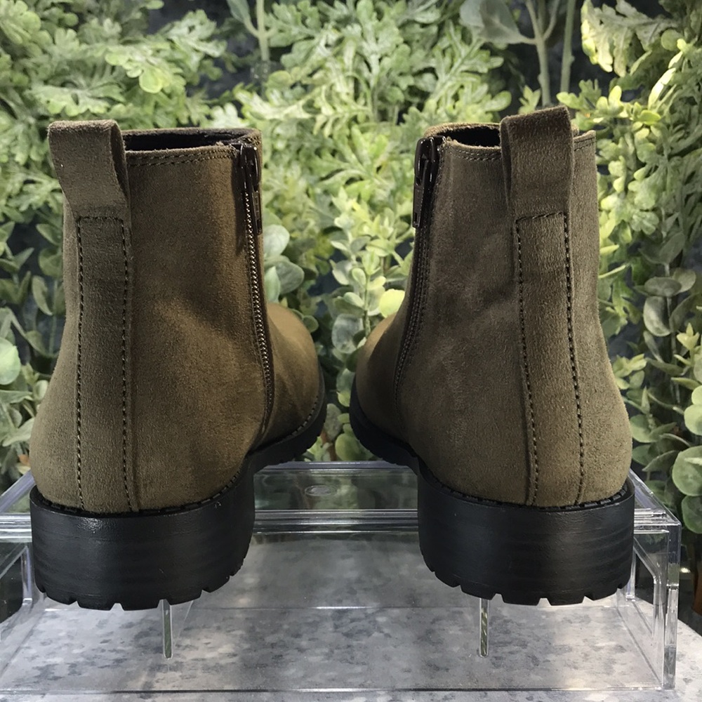 Sonoma Cilantro Olive Faux Suede 5”Tall Round Toe Ankle Zip Boots WMS 6M🌟NIB🌟 - Picture 5 of 10